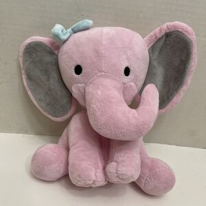 Bedtime Originals Twinkle Toes Pink Plush Elephant Stuffed Animal 10 Inch Hazel